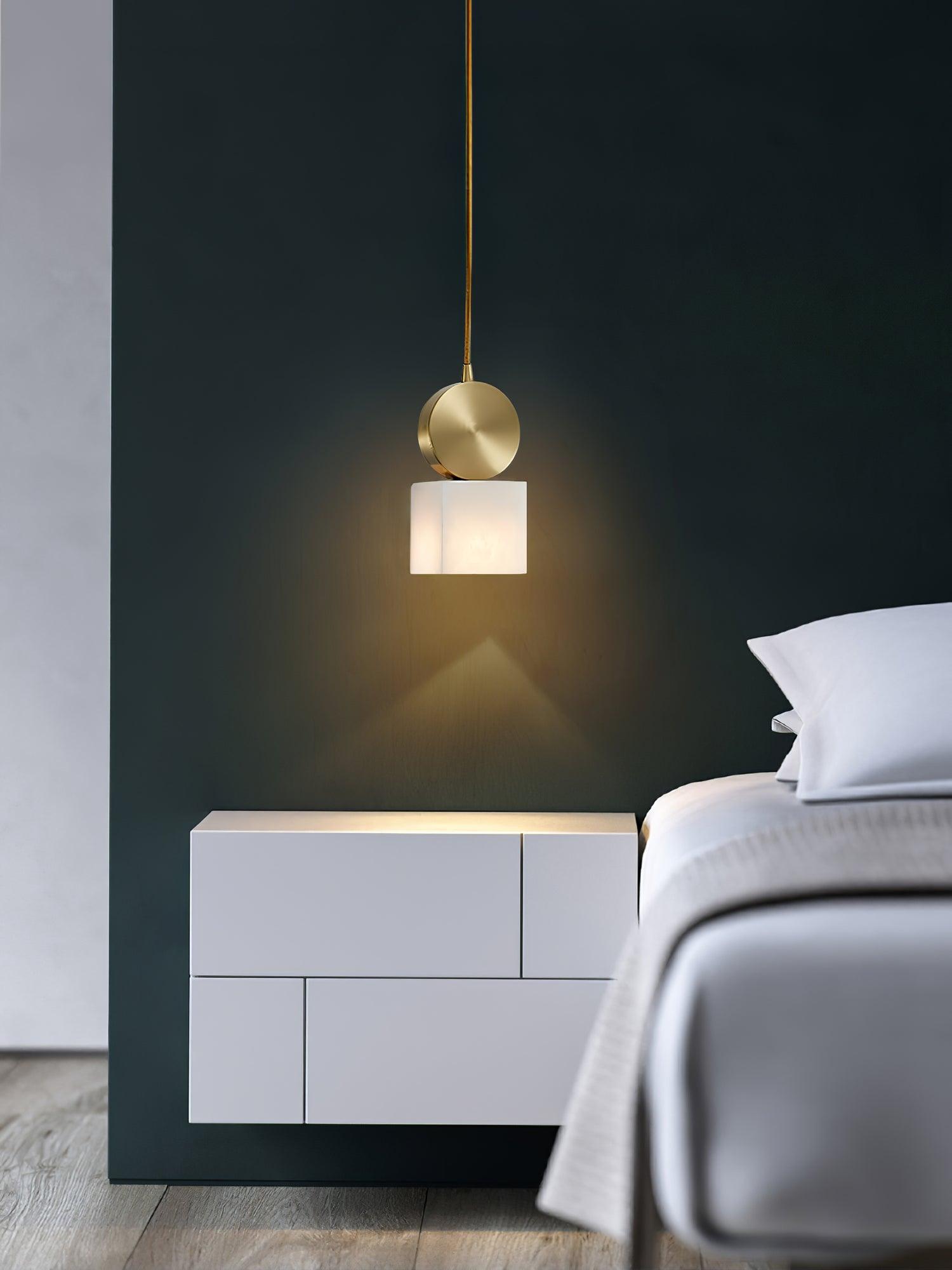 Lyrindis Cylinder Alabaster Pendant Light