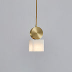 Etruscan Pendant Light Alabaster & Brass