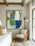 Mid Century Modern Abstract Oil Painting