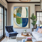 Mid Century Modern Abstract Oil Painting