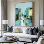 Abstract Impasto Cityscape Painting