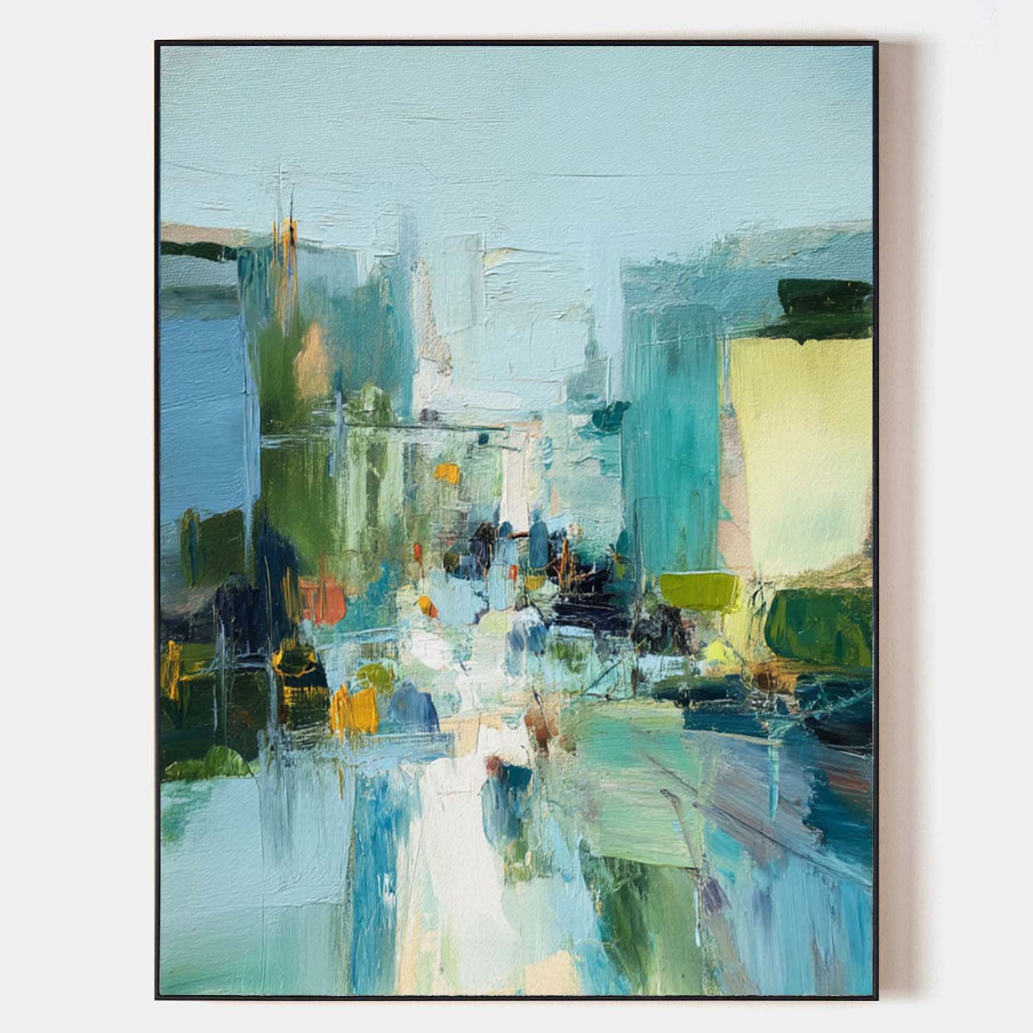 Abstract Impasto Cityscape Painting