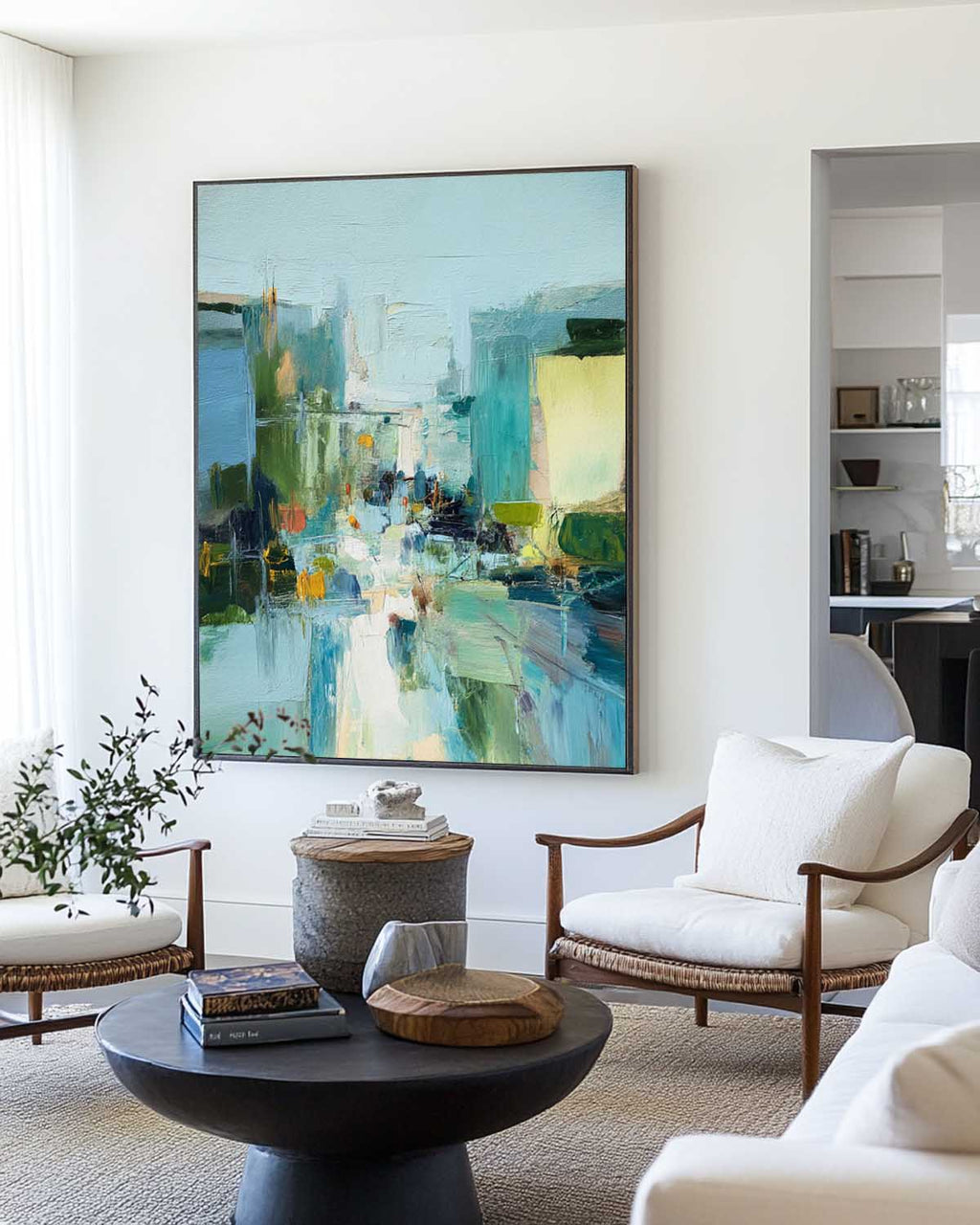 Abstract Impasto Cityscape Painting