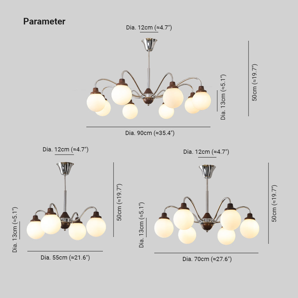 Valentina French LED Chandelier Chrome Gold Living Room/Bedroom
