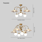 Valentina Nordic LED Chandelier Gold Glass Living/Dining Room/Bedroom