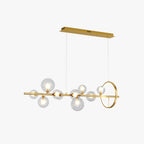 Valentina Modern LED Chandelier Gold Glass Living/Dining Room