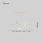 Arisha Contemporary Geometric Style Linear Metal Pendant Light White/Black