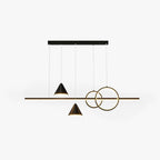 Arisha Contemporary Geometric Style Linear Metal Pendant Light White/Black