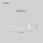 Arisha Contemporary Style Linear Metal Pendant Light White/Black