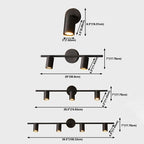 Griv Modern Cylinder Rotatable Spotlight Wall Lamp Brass