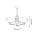 Auralyn 6-Light Amber Glass Globe Chandelier