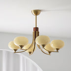 Auralyn 6-Light Amber Glass Globe Chandelier