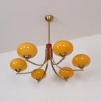 Auralyn 6-Light Amber Glass Globe Chandelier