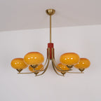 Auralyn 6-Light Amber Glass Globe Chandelier