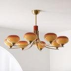 Auralyn 6-Light Amber Glass Globe Chandelier