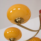 Auralyn 6-Light Amber Glass Globe Chandelier