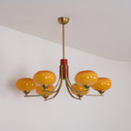 Auralyn 6-Light Amber Glass Globe Chandelier