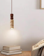 Pendant Light Geometric Wood Travertine Minimalist Nordic Hanging