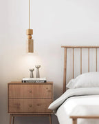 Pendant Light Geometric Wood Travertine Minimalist Nordic Hanging