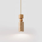 Pendant Light Geometric Wood Travertine Minimalist Nordic Hanging