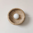 Neptune Travertine Wall Light   Ring-shaped