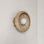 Neptune Travertine Wall Light   Ring-shaped