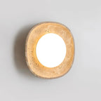 Ritta Wall Lamp Travertine Globe