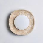 Ritta Wall Lamp Travertine Globe