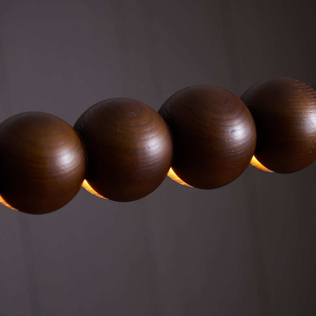 Favon Beaded Wooden Chandelier