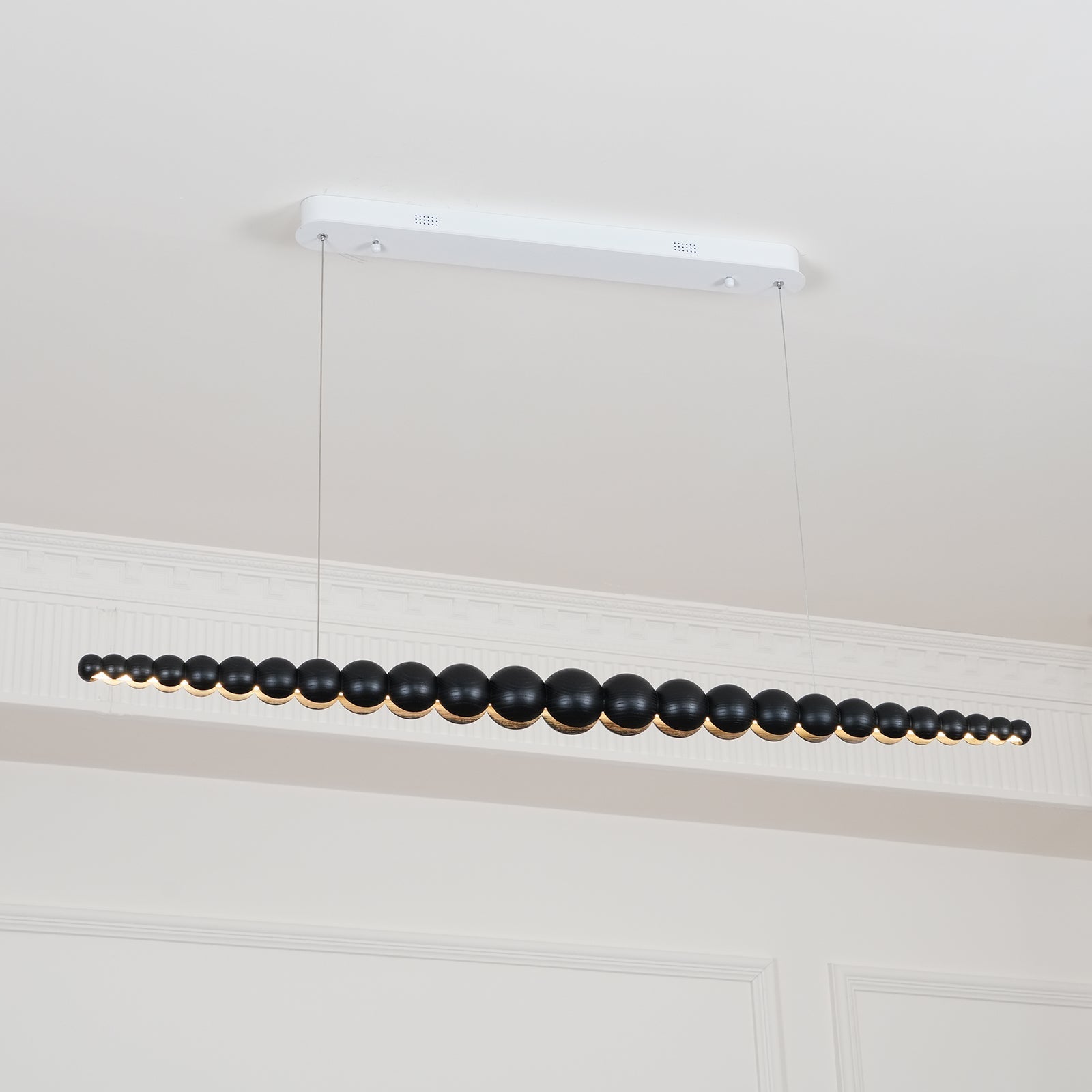 Favon Beaded Wooden Chandelier