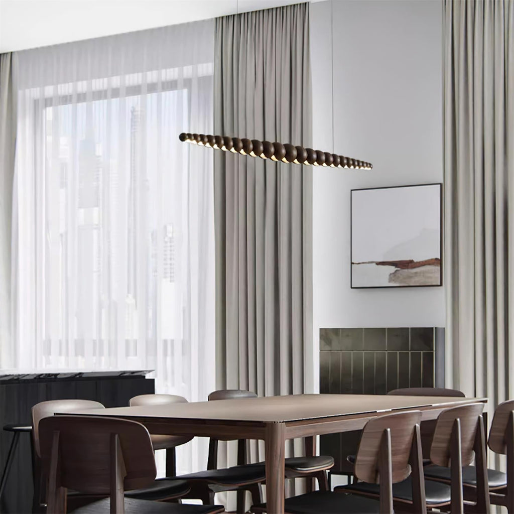 Favon Beaded Wooden Chandelier