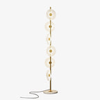 Carins Floor Lamp Creative Circle Modern, , White/Gold, Bedroom
