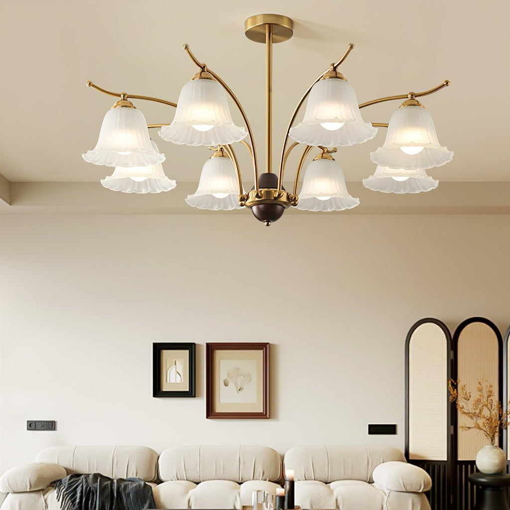 Civinora Brass Alabaster Chandelier