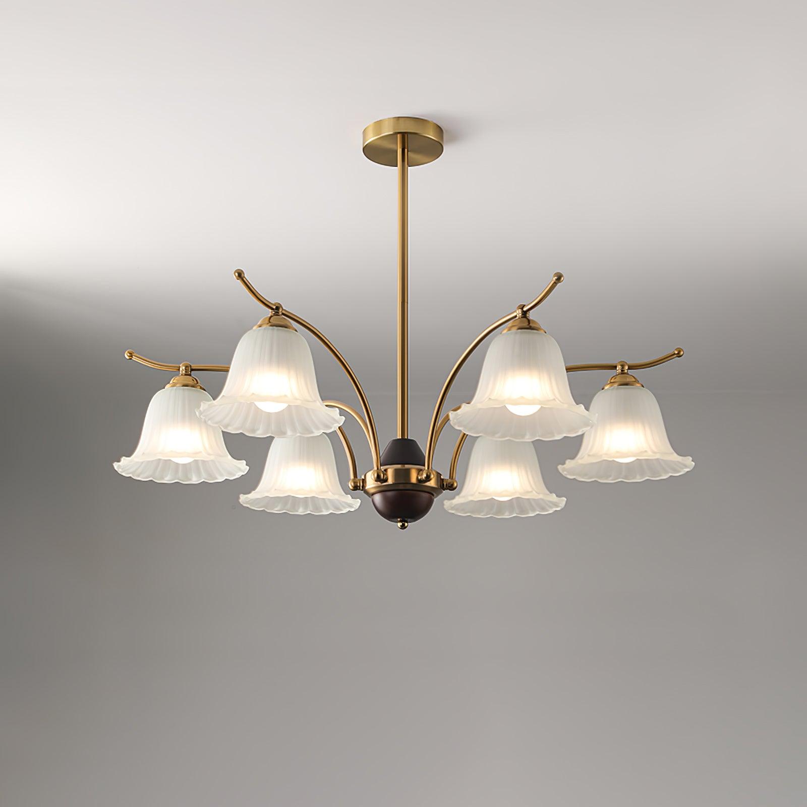 Civinora Brass Alabaster Chandelier