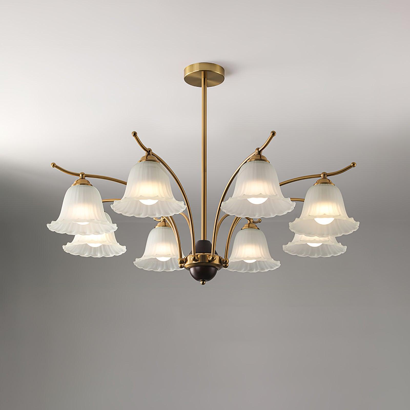 Civinora Brass Alabaster Chandelier