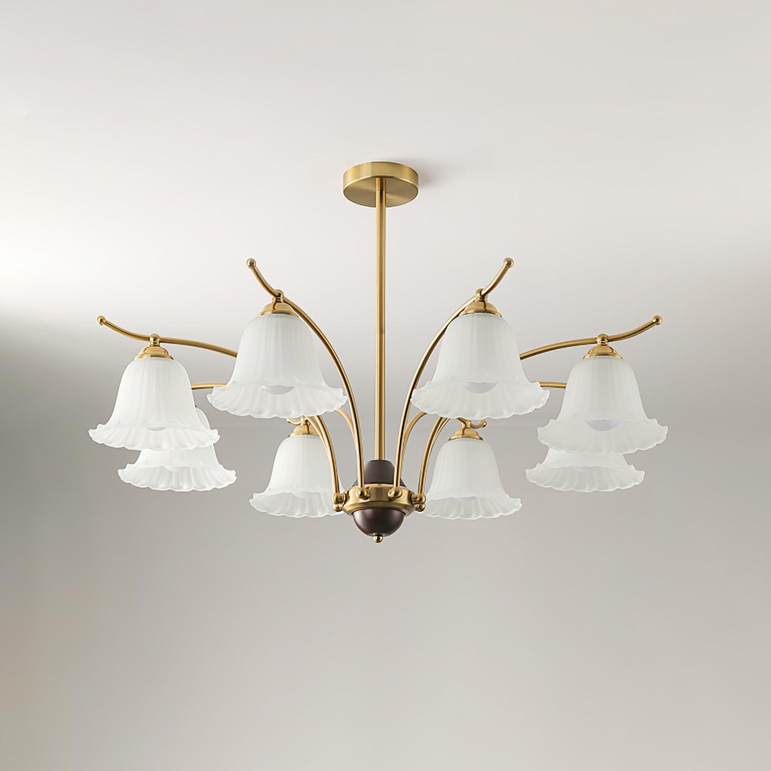 Civinora Brass Alabaster Chandelier