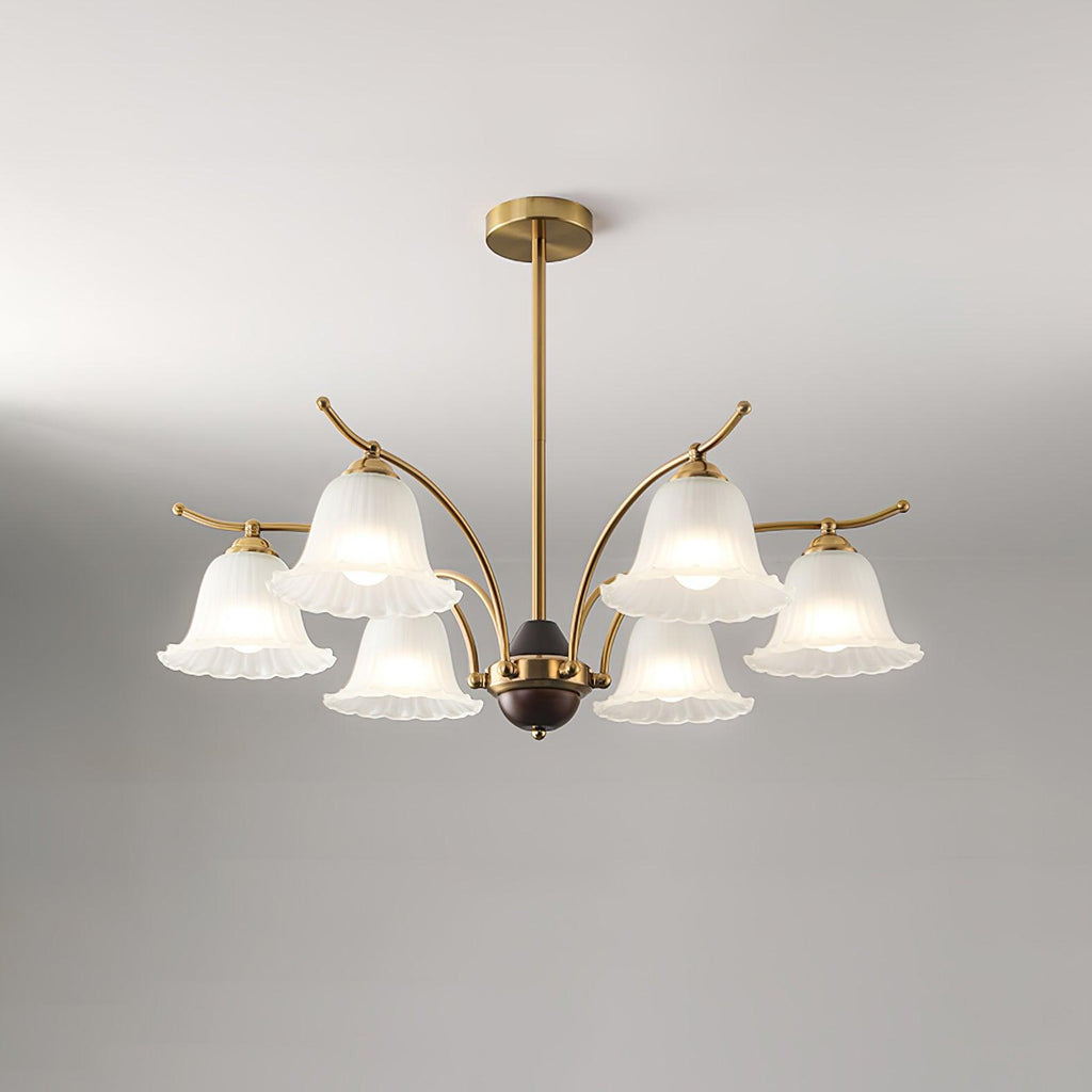 Civinora Brass Alabaster Chandelier