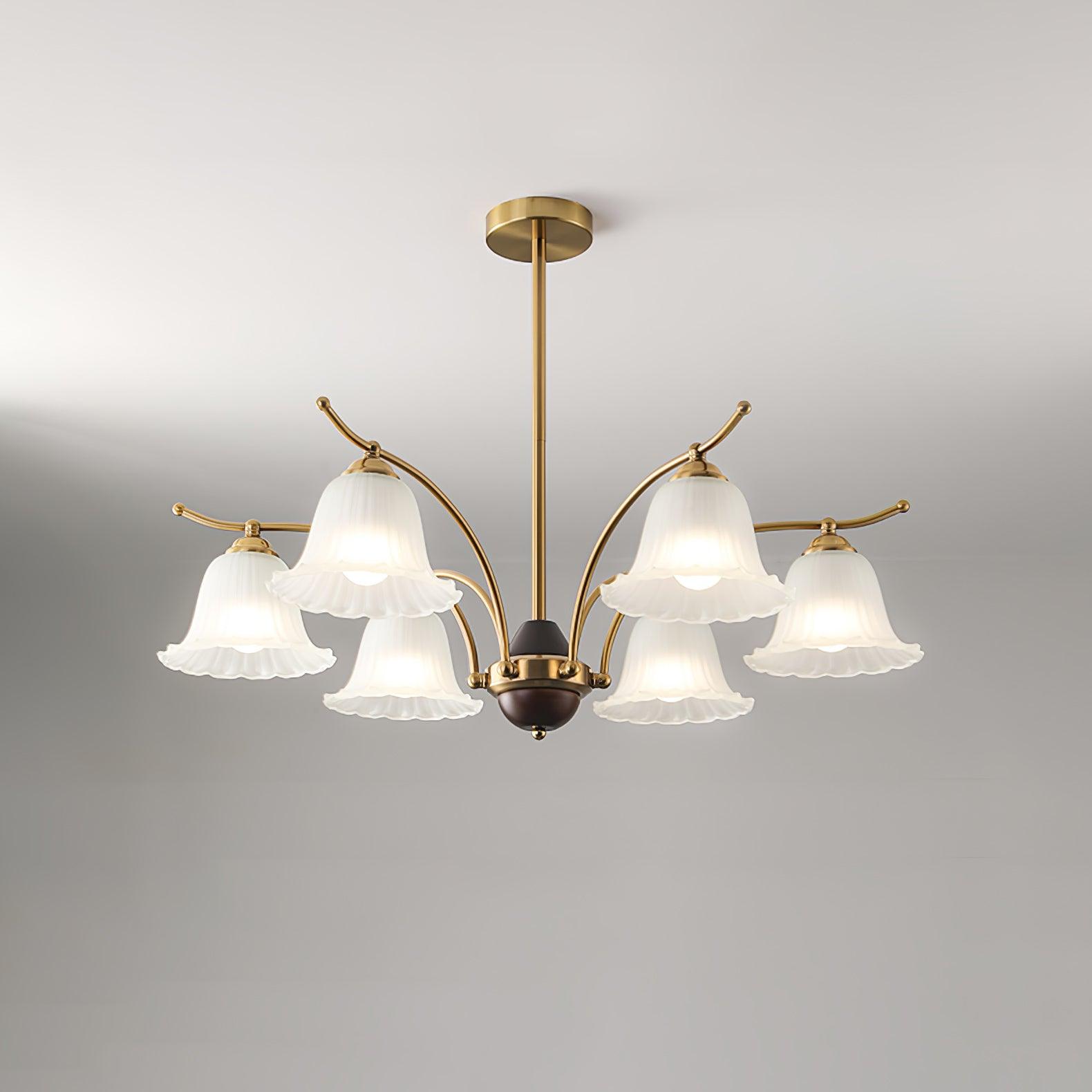 Civinora Brass Alabaster Chandelier