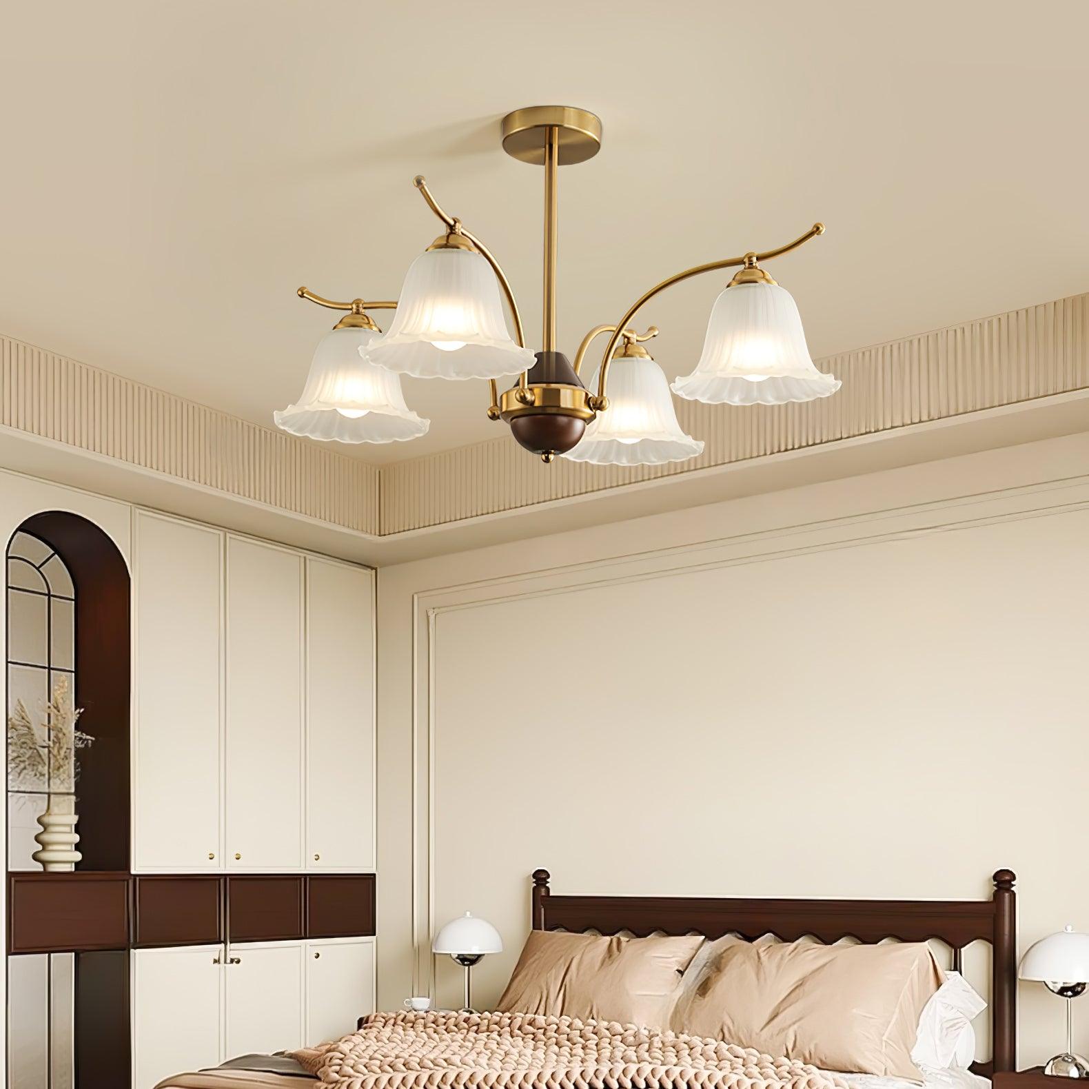 Civinora Brass Alabaster Chandelier