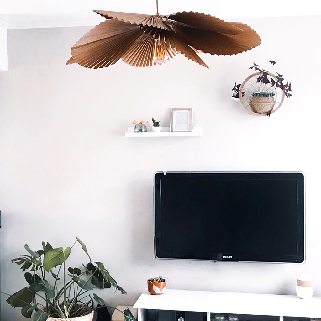 Lyra Folded Leaf Lotus Pendant Lamp Paper