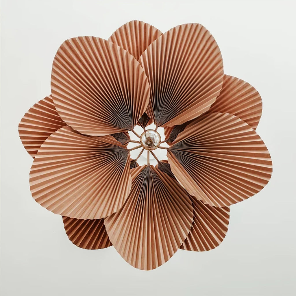 Lyra Folded Leaf Lotus Pendant Lamp Paper
