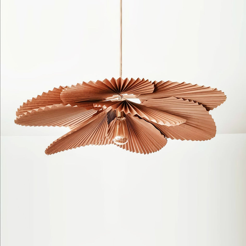Lyra Folded Leaf Lotus Pendant Lamp Paper