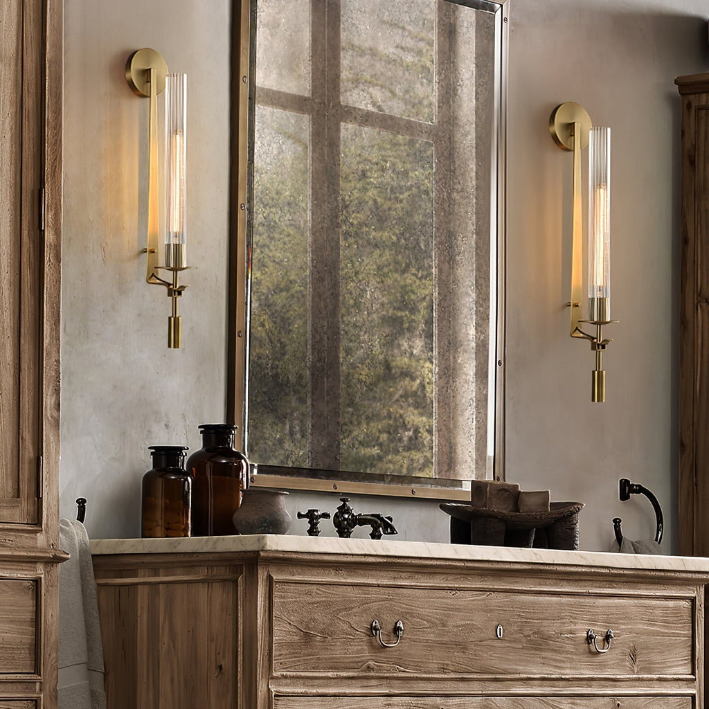 Lucian Indoor Wall Lamp Glass Farmhouse