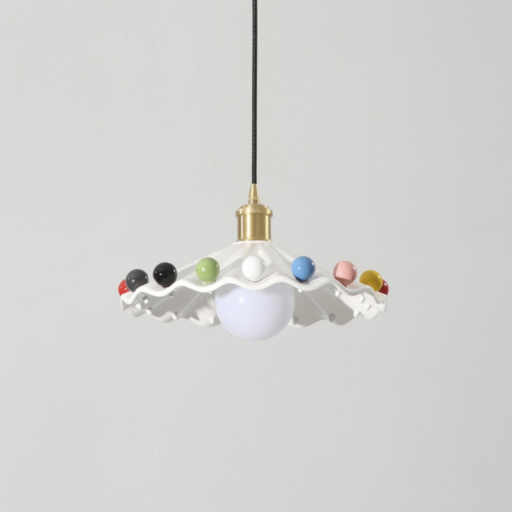 Pixen Wavy Ceramic Shade Pendant Lamp