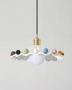 Pixen Wavy Ceramic Shade Pendant Lamp