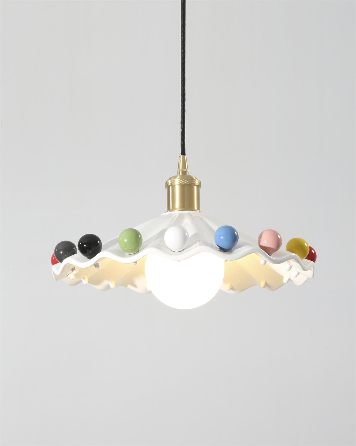 Pixen Wavy Ceramic Shade Pendant Lamp