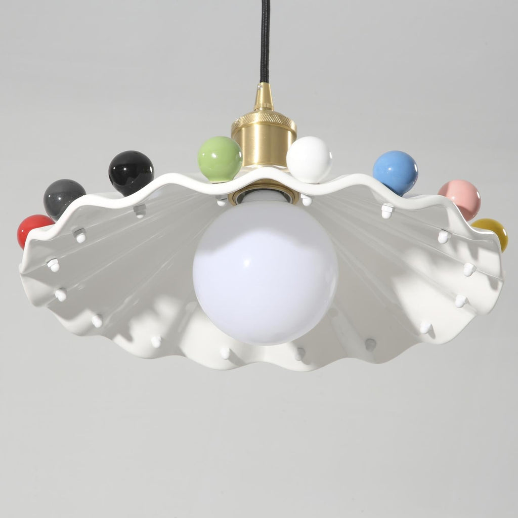 Pixen Wavy Ceramic Shade Pendant Lamp