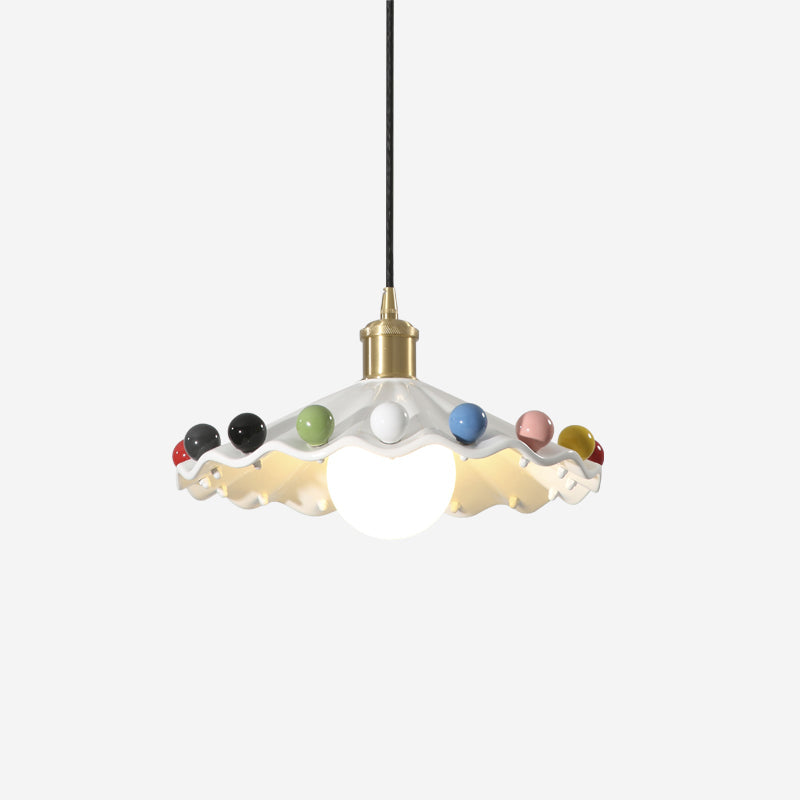 Pixen Wavy Ceramic Shade Pendant Lamp