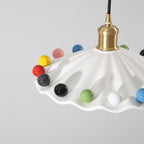Pixen Wavy Ceramic Shade Pendant Lamp