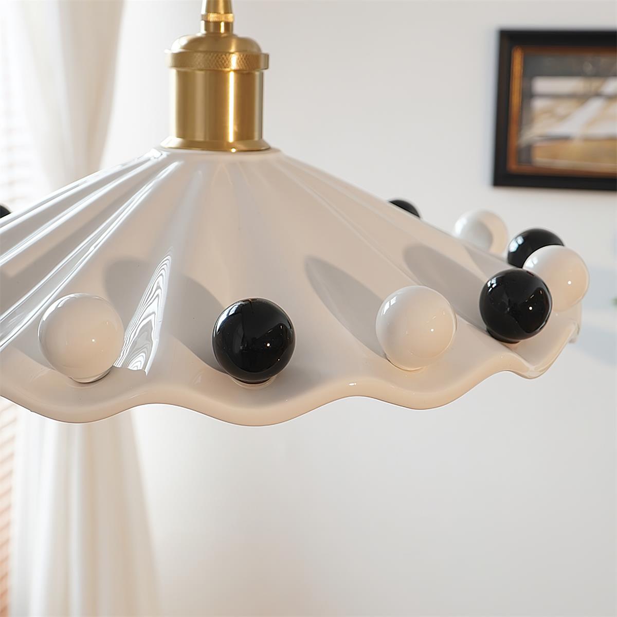 Pixen Wavy Ceramic Shade Pendant Lamp